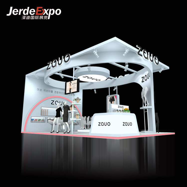 化妝品展位展臺搭建中的展柜該如何設(shè)計(jì)與布局？